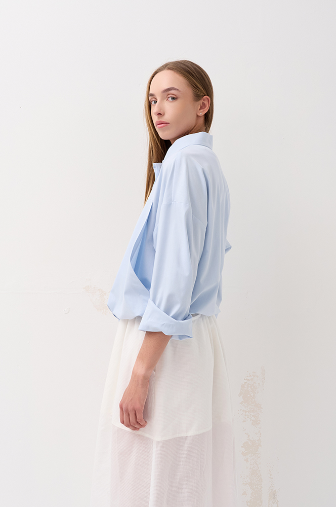 Сорочка-бомбер блакить (Р 125/4)